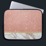 Capa Para Notebook Rosa Rosa Rosa Rosa Rosa Dourada, Brilhante e Márm<br><div class="desc">Rosa rosa rosa Dourada Faux Glitter e Sparkle Elegant Marble Stone Capa.</div>