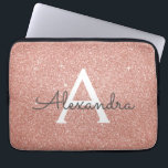 Capa Para Notebook Rosa Rosa Rosa Rosa Rosa Dourada, Brilhante e Mono<br><div class="desc">Rosa rosa rosa Dourada Faux Glitter e Sparkle Elegant Monograma Case. Esse caso pode ser personalizado para incluir seu nome inicial e próprio.</div>
