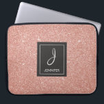 Capa Para Notebook Rosa Rosa Rosa Rosa Rosa Dourada, Brilhante e Mono<br><div class="desc">Rosa rosa rosa Dourada Faux Glitter e Sparkle Elegant Monograma Case. Esse caso pode ser personalizado para incluir seu nome inicial e próprio.</div>