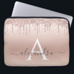 Capa Para Notebook Rosa Rosa Rosa Rosa Rosa Dourada, Brilhante e Mono<br><div class="desc">Rosa rosa rosa Dourada Faux Glitter e Sparkle Elegant Monograma Case. Esse caso pode ser personalizado para incluir seu nome inicial e próprio.</div>