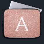 Capa Para Notebook Rosa Rosa Rosa Rosa Rosa Dourada, Brilhante e Mono<br><div class="desc">Rosa rosa rosa Dourada Faux Glitter e Sparkle Elegant Monograma Case. Esse caso pode ser personalizado para incluir seu nome inicial e próprio.</div>