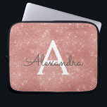 Capa Para Notebook Rosa Rosa Rosa Rosa Rosa Dourada Sparkle Modern Mo<br><div class="desc">Rosa Rosa Rosa Rosa Dourada Sparkle Modern Monogramas Capa. Esta capa pode ser personalizada para incluir seu nome inicial e próprio.</div>