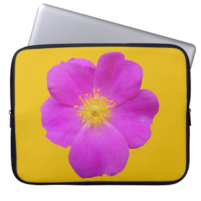 Capa Para Notebook Rosa selvagem 2 (Frente)
