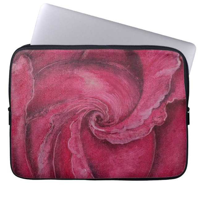 Capa Para Notebook Rosa vermelha fechada (Frente)