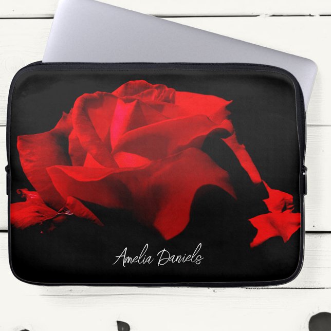 Capa Para Notebook Rosa vermelha Romântica Personalizada (Criador carregado)