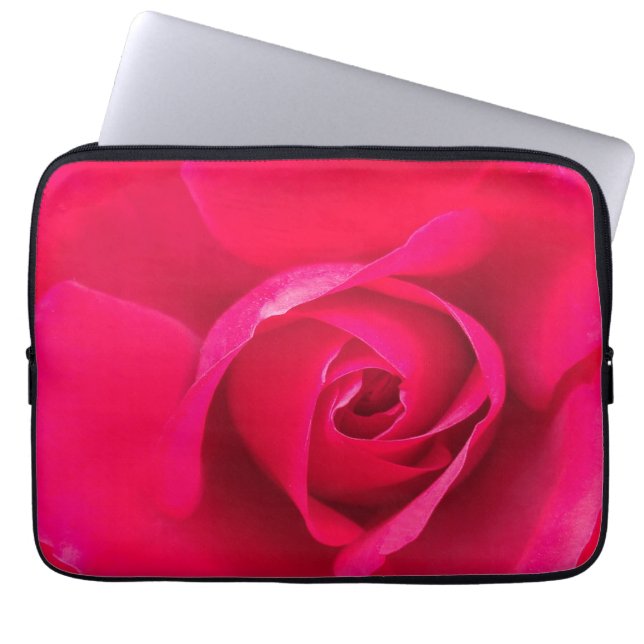 Capa Para Notebook Rosa Vermelha Romântica v2 (Frente)