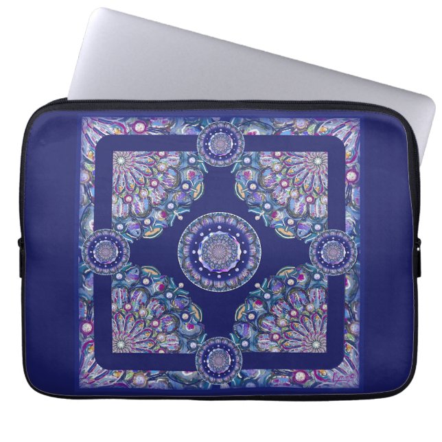 Capa Para Notebook Rosace Azul (Frente)