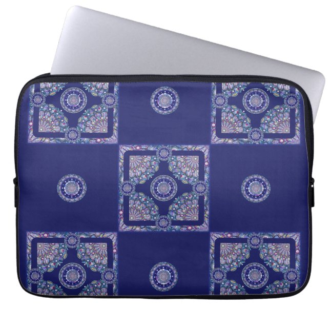 Capa Para Notebook Rosace Azul (Frente)