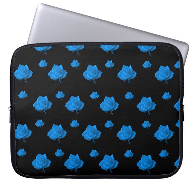 Capa Para Notebook Rosas azuis (Frente)
