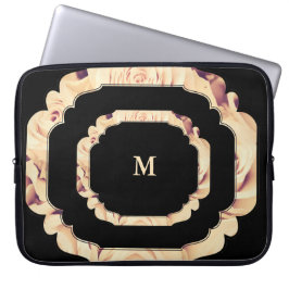 Capa Para Notebook Rosas de luxo Vintage monogramas