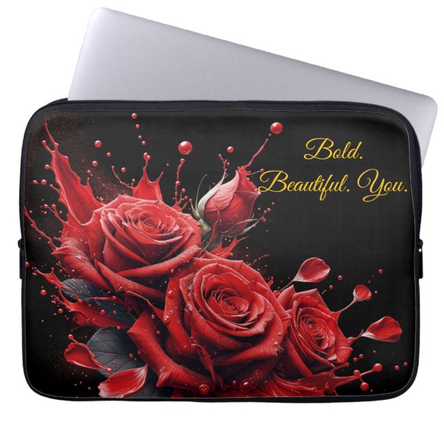 Capa Para Notebook Rosas em Bloom - Aniversário Elegante (Frente)