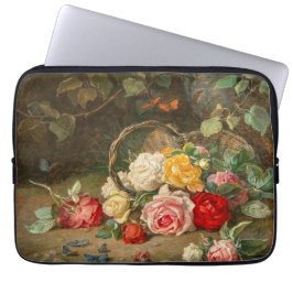 Capa Para Notebook Rosas em uma cesta - Josef Neugebauer