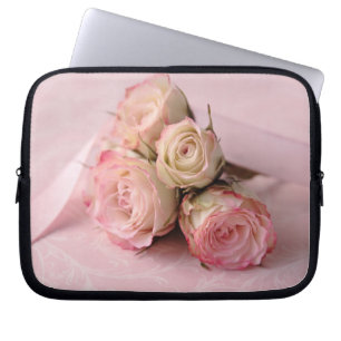 Capa Para Notebook rosas pálidos na bolsa de laptop cor-de-rosa dos