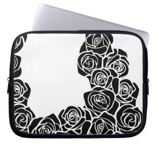 Capa Para Notebook Rosas pretos Girly Vintage
