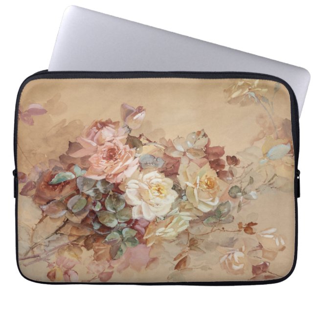 Capa Para Notebook Rosas rosa e amarelas - Franz Bischoff (Frente)
