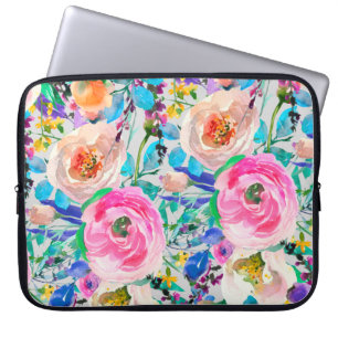 Capa Para Notebook Rosas Rosa E bege