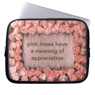 Capa Para Notebook Rosas Rosa Fita Eletrônicos Fotografia Satin Ba