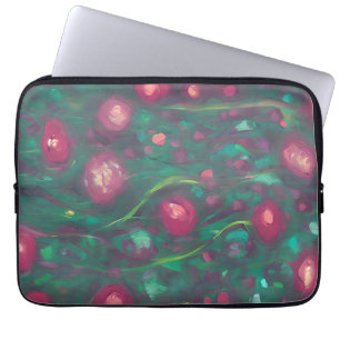 Capa Para Notebook Rosas vermelhas abstratas desbotadas