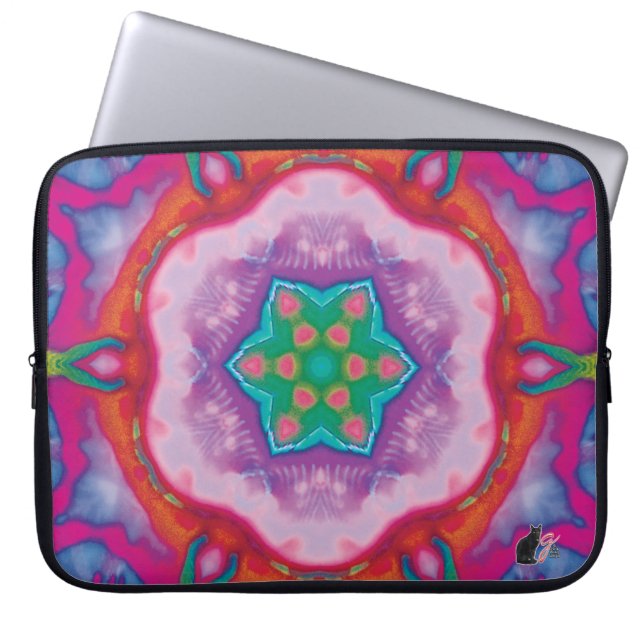 Capa Para Notebook Rosette Kaleidoscope Bolsa de laptop (Frente)