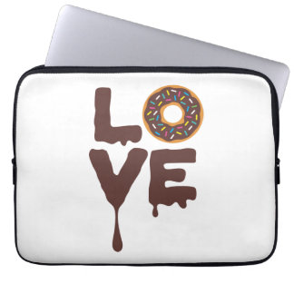Capa Para Notebook Rosquinha de chocolate com amor de borrife