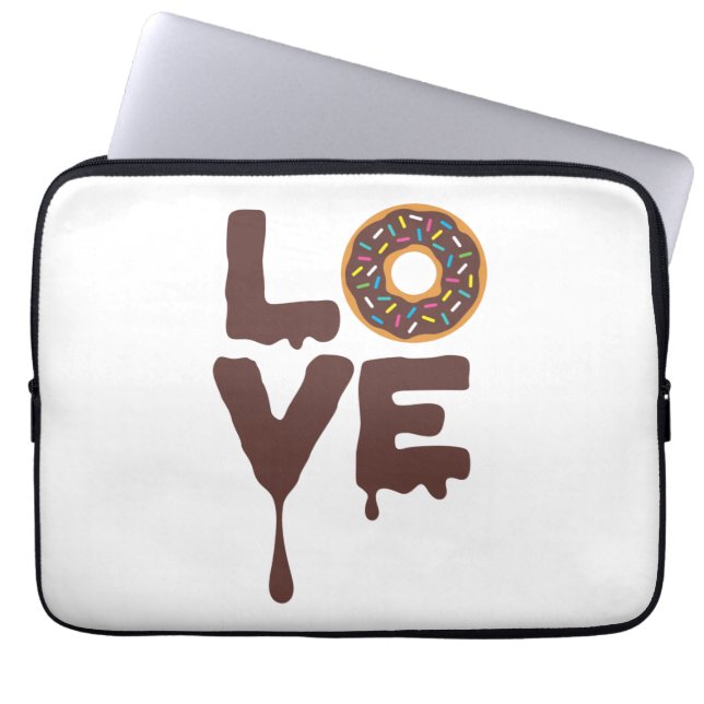 Capa Para Notebook Rosquinha de chocolate com amor de borrife (Frente)
