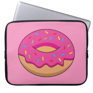 Capa Para Notebook Rosquinha de Morango com Cartoon de Sprinkles