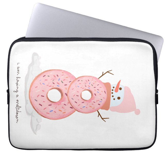 Capa Para Notebook rosquinha de neve (Frente)