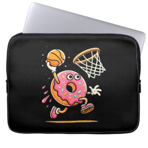 Capa Para Notebook Rosquinha Engraçada, Comida de basquetebol, Dunbal