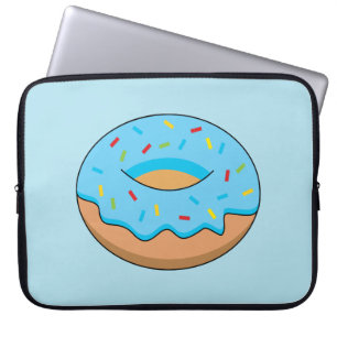 Capa Para Notebook Rosquinha Fosco Azul com Cartoon Sprinkles