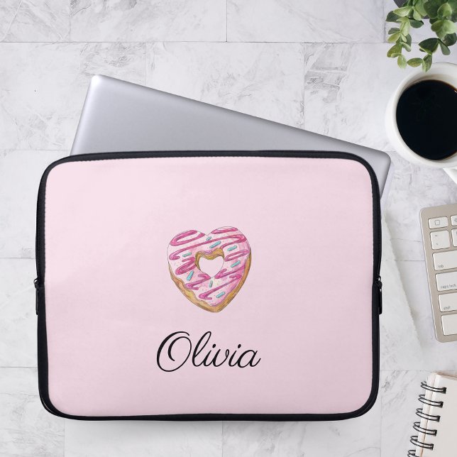Capa Para Notebook Rosquinha Sweet Girl Sprinkles Nome Personalizado (Criador carregado)