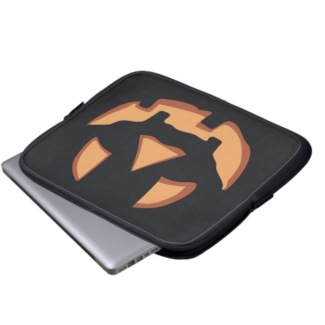 Capa Para Notebook Rosto de abóbora para o Halloween (Frente Inferior)