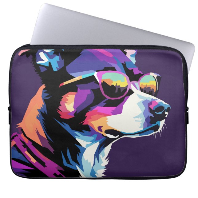 Capa Para Notebook Rosto de cão pop (Frente)