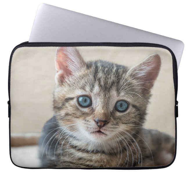 Capa Para Notebook Rosto de Gato Bonito (Frente)