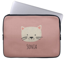 Capa Para Notebook Rosto de Gatos Brancos