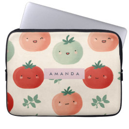 Capa Para Notebook Rostos de Tomate Kawaii Pastel Cute Personalizados