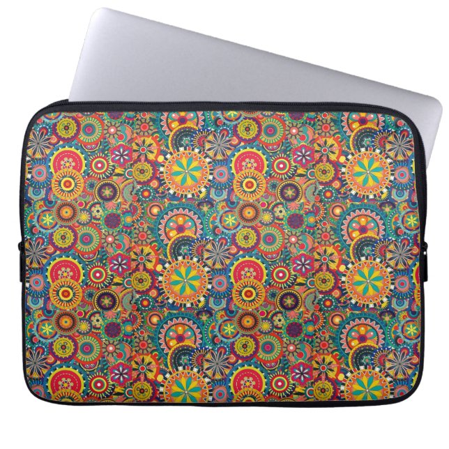 Capa Para Notebook Roteador de Buracos Flores (Frente)