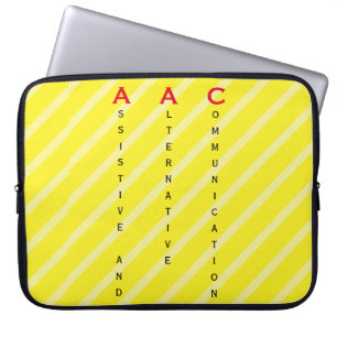 Capa Para Notebook rótulo AAC amarelo