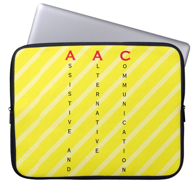 Capa Para Notebook rótulo AAC amarelo (Frente)