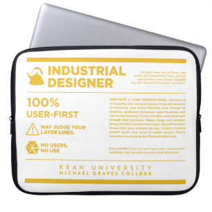 Capa Para Notebook Rótulo de Cuidado de Design Industrial Kean MGC
