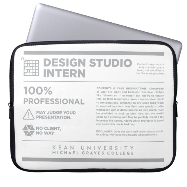 Capa Para Notebook Rótulo de Cuidado do Kean MGC Design Studio (Frente)