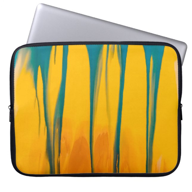 Capa Para Notebook Roupa amarelo e azul (Frente)