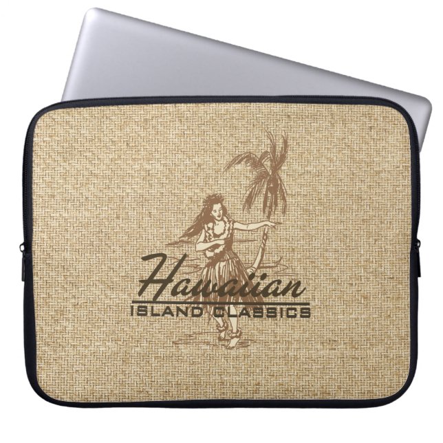 Capa Para Notebook Roupa de mergulho havaiano do neopreno da menina (Frente)