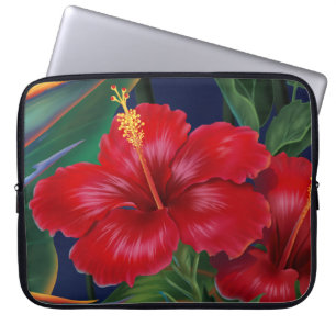 Capa Para Notebook Roupa de mergulho tropical do neopreno do hibiscus