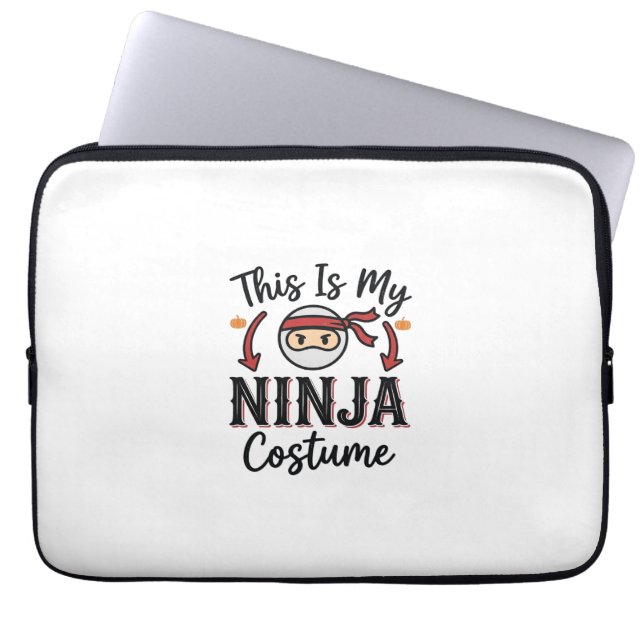 Capa Para Notebook Roupa de Ninja Engraçada Design de Vetor para Hall (Frente)