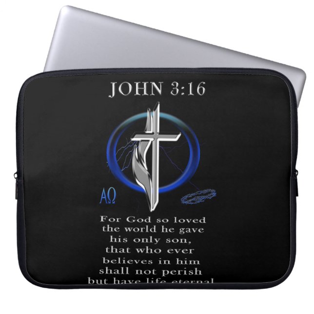 Capa Para Notebook roupas John 3:16 (Frente)