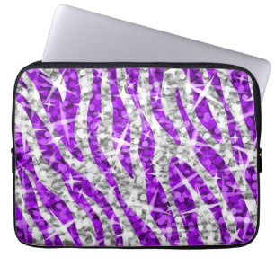 Capa Para Notebook Roxo 13" da zebra do Glitz a bolsa de laptop