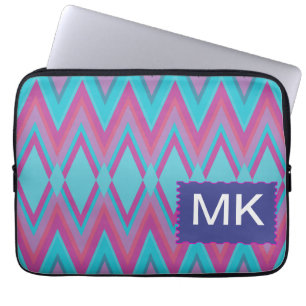 Capa Para Notebook Roxo e Aqua Tribal