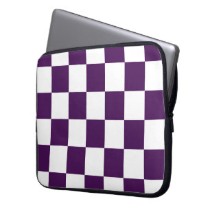 Capa Para Notebook Roxo e branco verificados