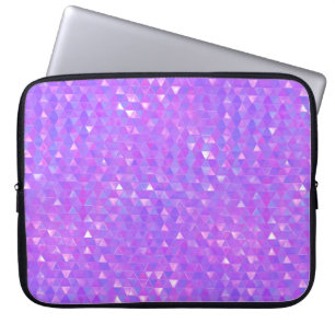 Capa Para Notebook Roxo Rosa Tendência Triângulos Padrão Geométrico
