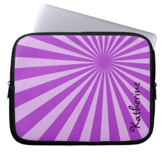 Capa Para Notebook Roxo Sunburst "Add Your Name"